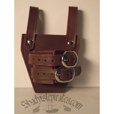 Brown Leather Sword Hanger - Buckle Style